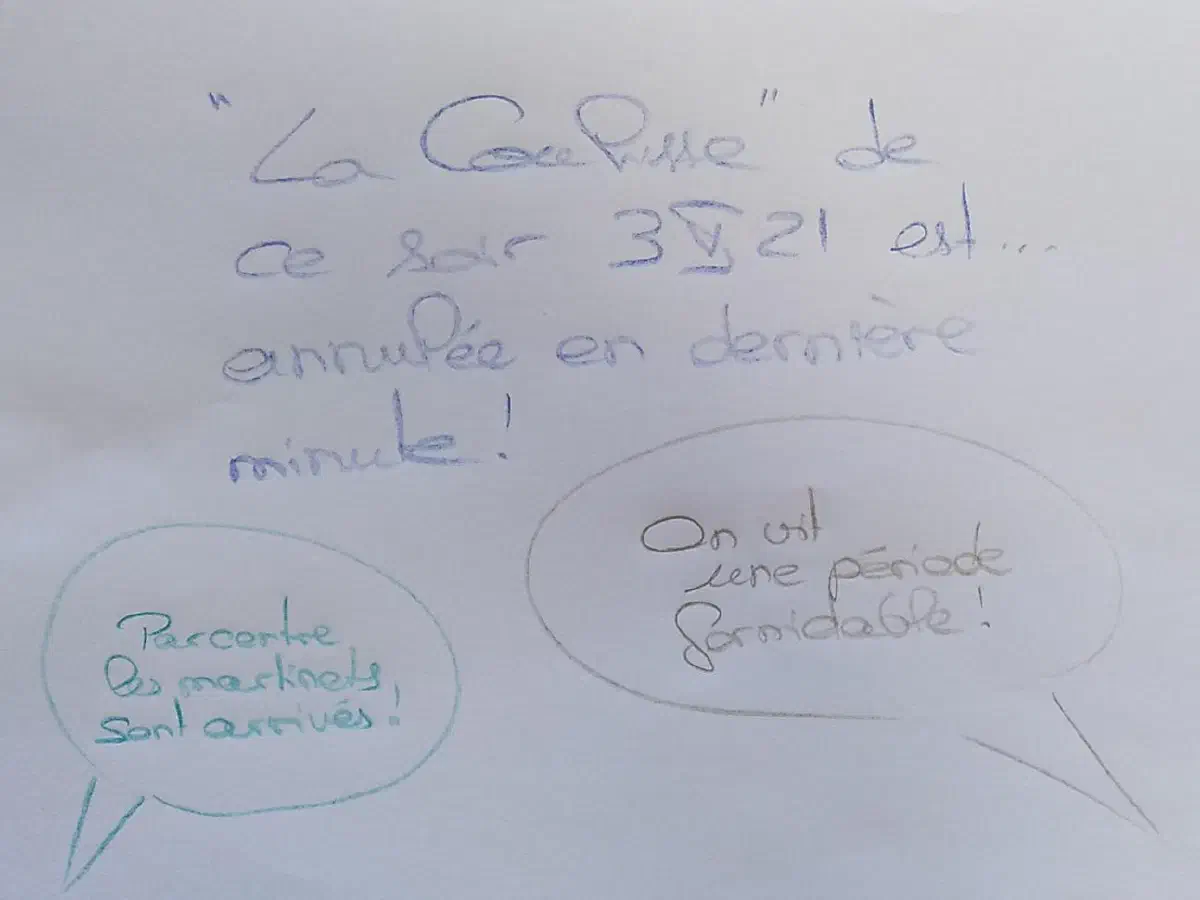 Annulation Coulisse 12